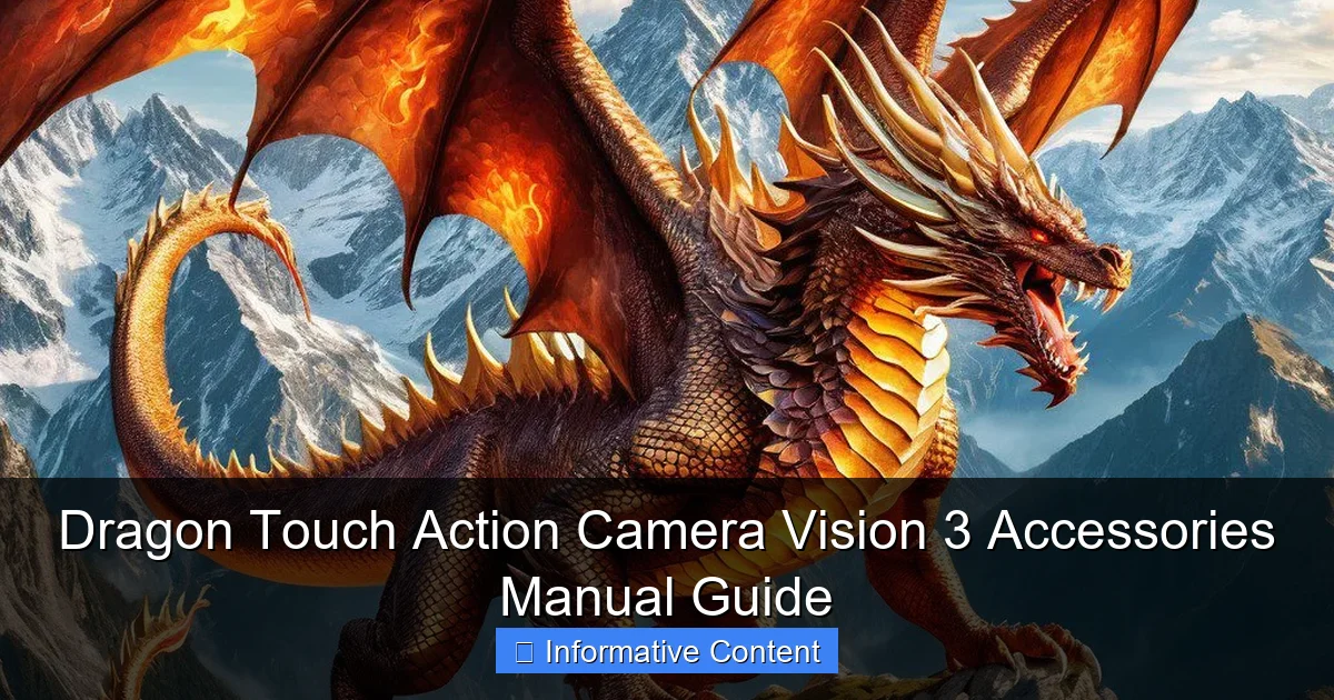 Dragon Touch Action Camera Vision 3 Accessories Manual Guide