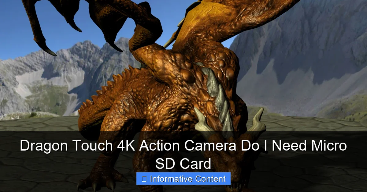 Dragon Touch 4K Action Camera Do I Need Micro SD Card