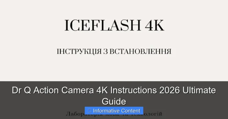 Dr Q Action Camera 4K Instructions 2026 Ultimate Guide