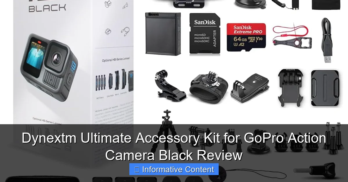 Dynextm Ultimate Accessory Kit for GoPro Action Camera Black Review