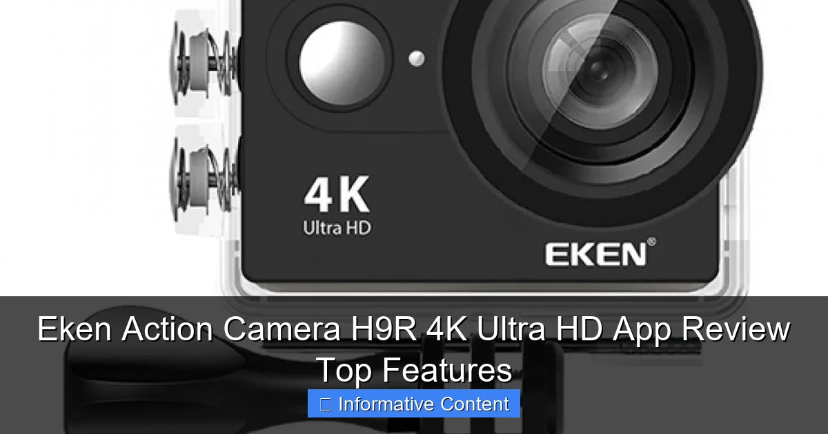 Eken Action Camera H9R 4K Ultra HD App Review Top Features