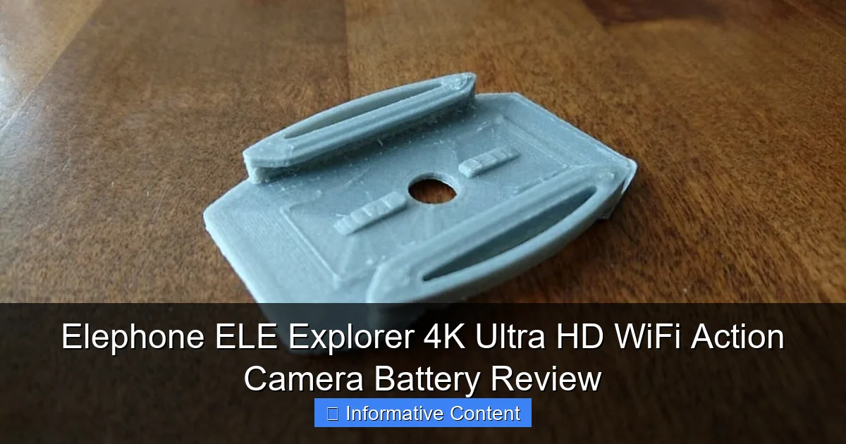Elephone ELE Explorer 4K Ultra HD WiFi Action Camera Battery Review