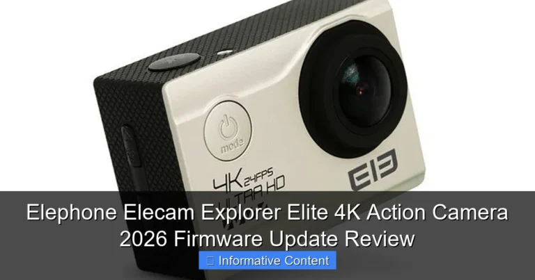 Elephone Elecam Explorer Elite 4K Action Camera 2026 Firmware Update Review