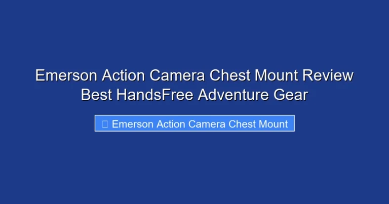 Emerson Action Camera Chest Mount Review Best HandsFree Adventure Gear