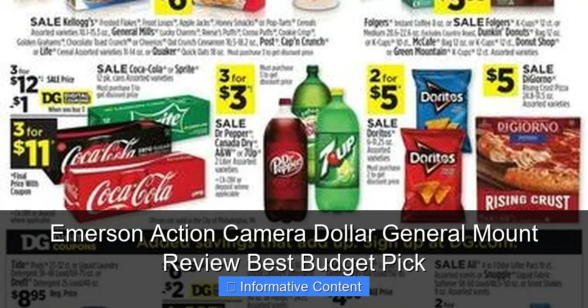 Emerson Action Camera Dollar General Mount Review Best Budget Pick