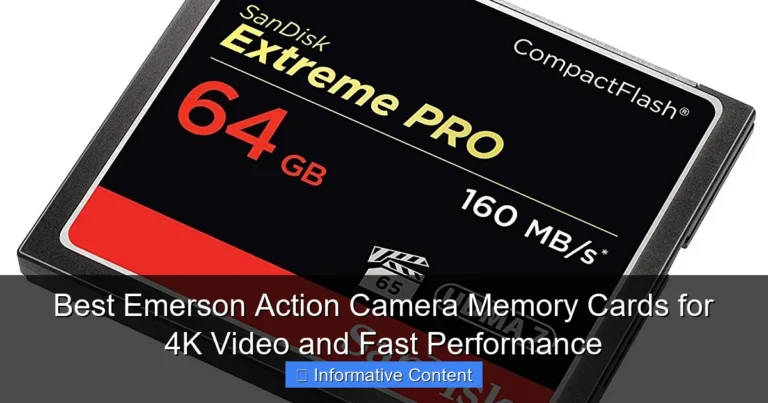 Best Emerson Action Camera Memory Cards for 4K Video and Fast Performance