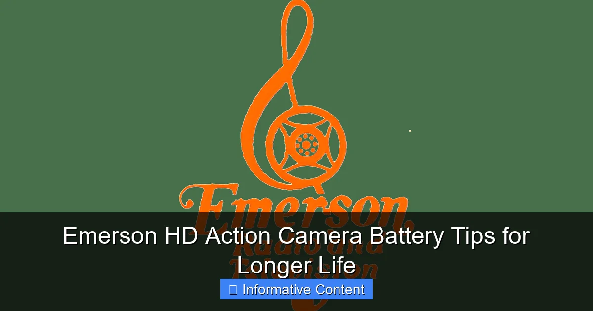 Emerson HD Action Camera Battery Tips for Longer Life