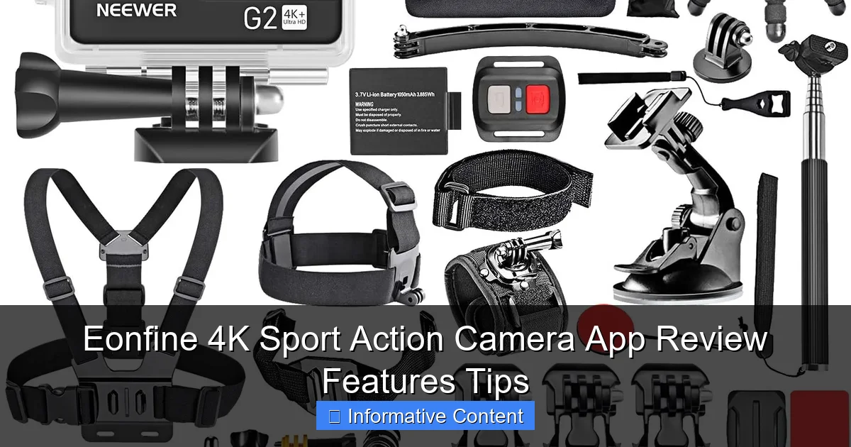 Eonfine 4K Sport Action Camera App Review Features Tips