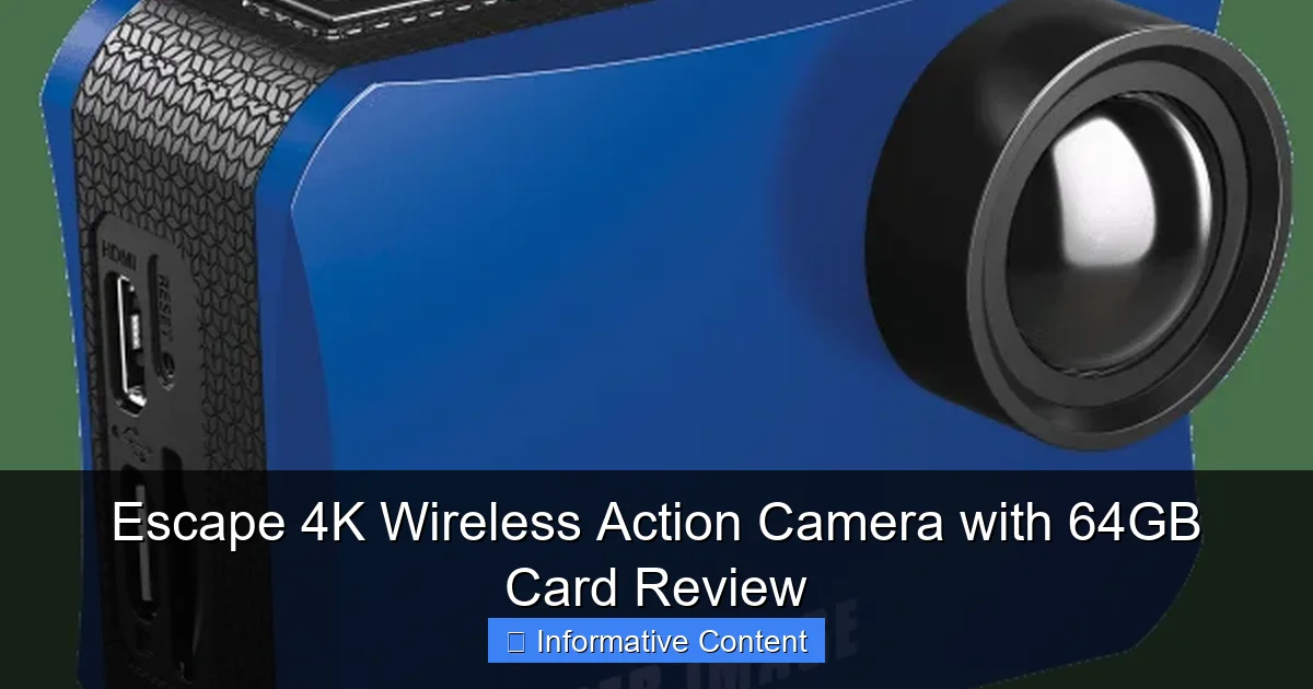 Escape 4K Wireless Action Camera with 64GB Card Review