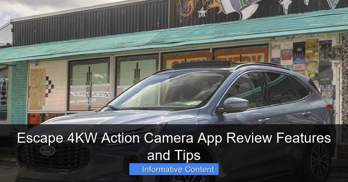 Escape 4KW Action Camera App Review Features and Tips