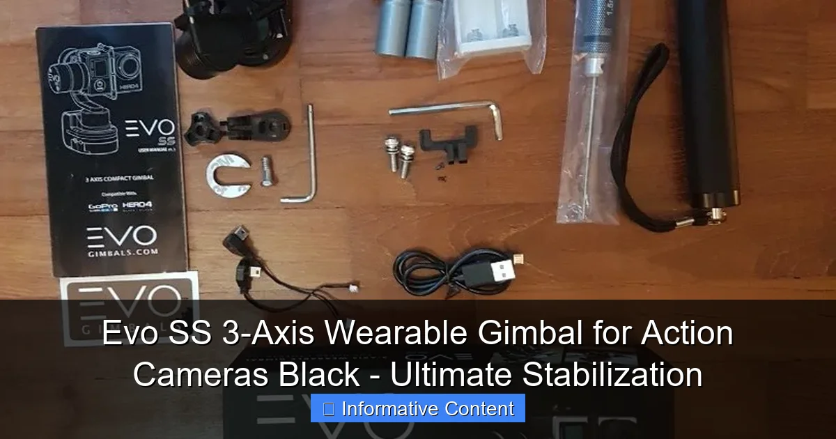 Evo SS 3-Axis Wearable Gimbal for Action Cameras Black - Ultimate Stabilization