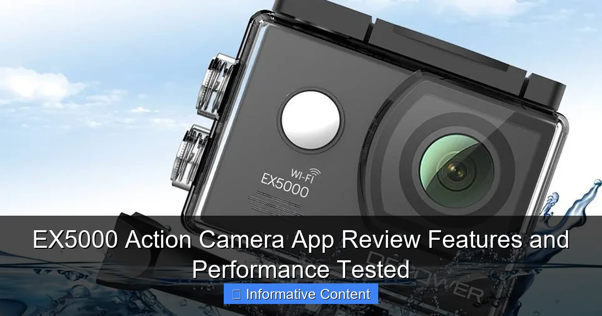 EX5000 Action Camera App Review Features and Performance Tested
