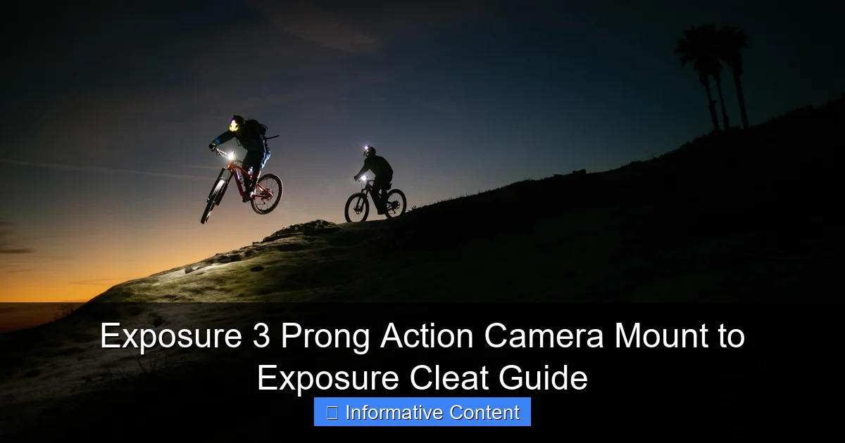 Exposure 3 Prong Action Camera Mount to Exposure Cleat Guide