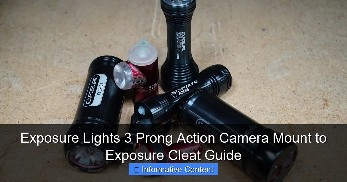 Exposure Lights 3 Prong Action Camera Mount to Exposure Cleat Guide