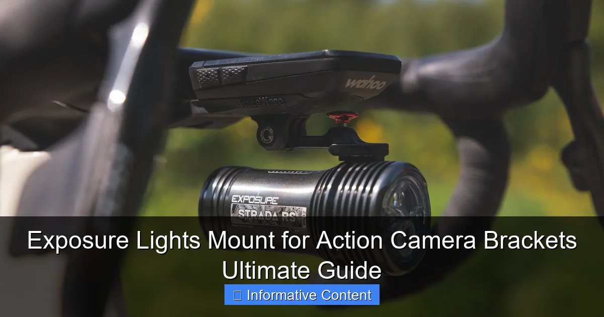 Exposure Lights Mount for Action Camera Brackets Ultimate Guide
