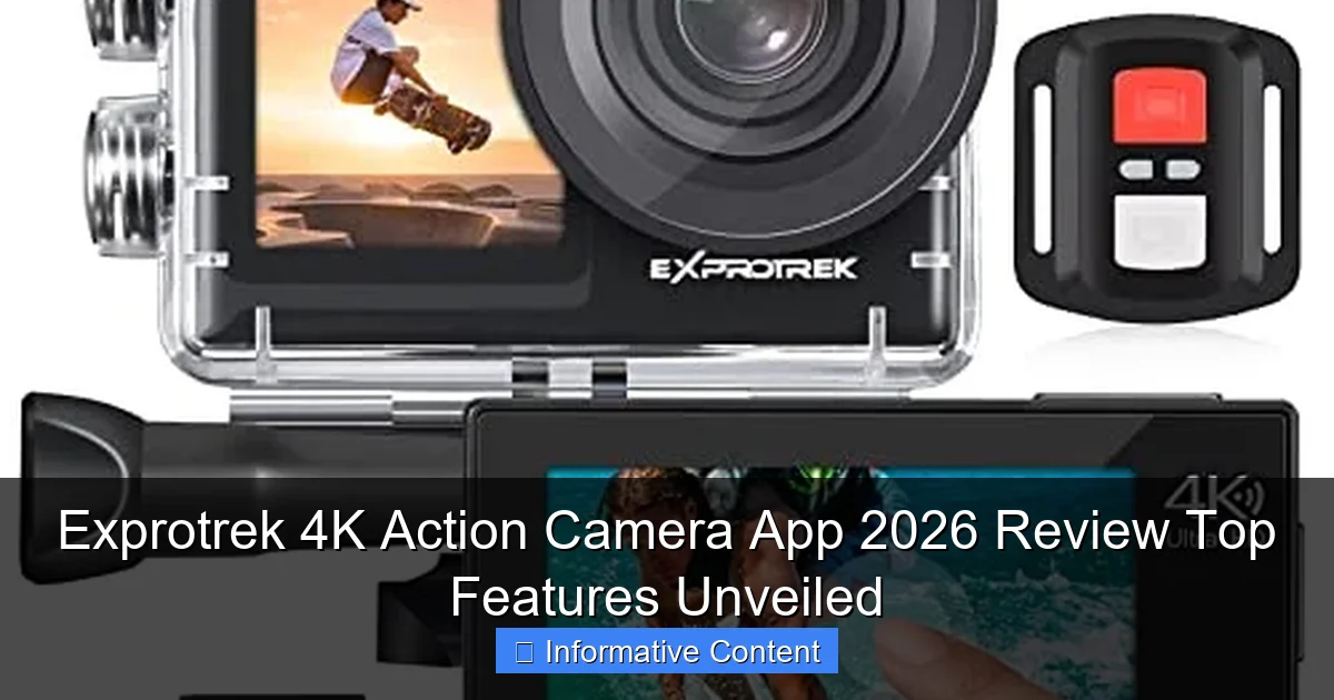 Exprotrek 4K Action Camera App 2026 Review Top Features Unveiled