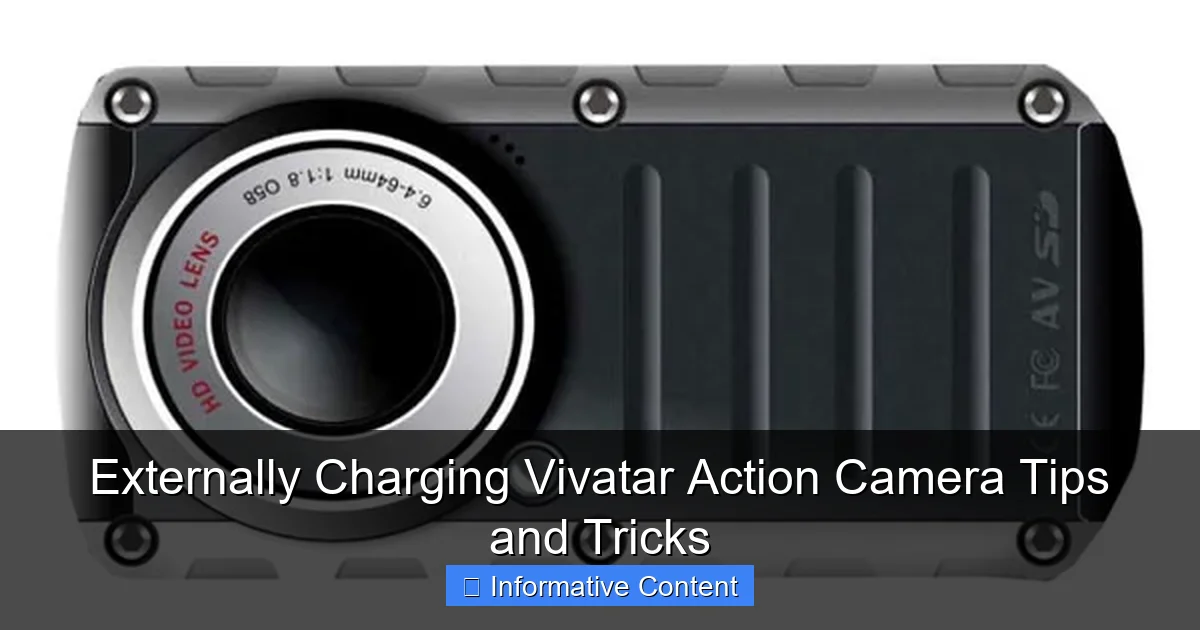 Externally Charging Vivatar Action Camera Tips and Tricks