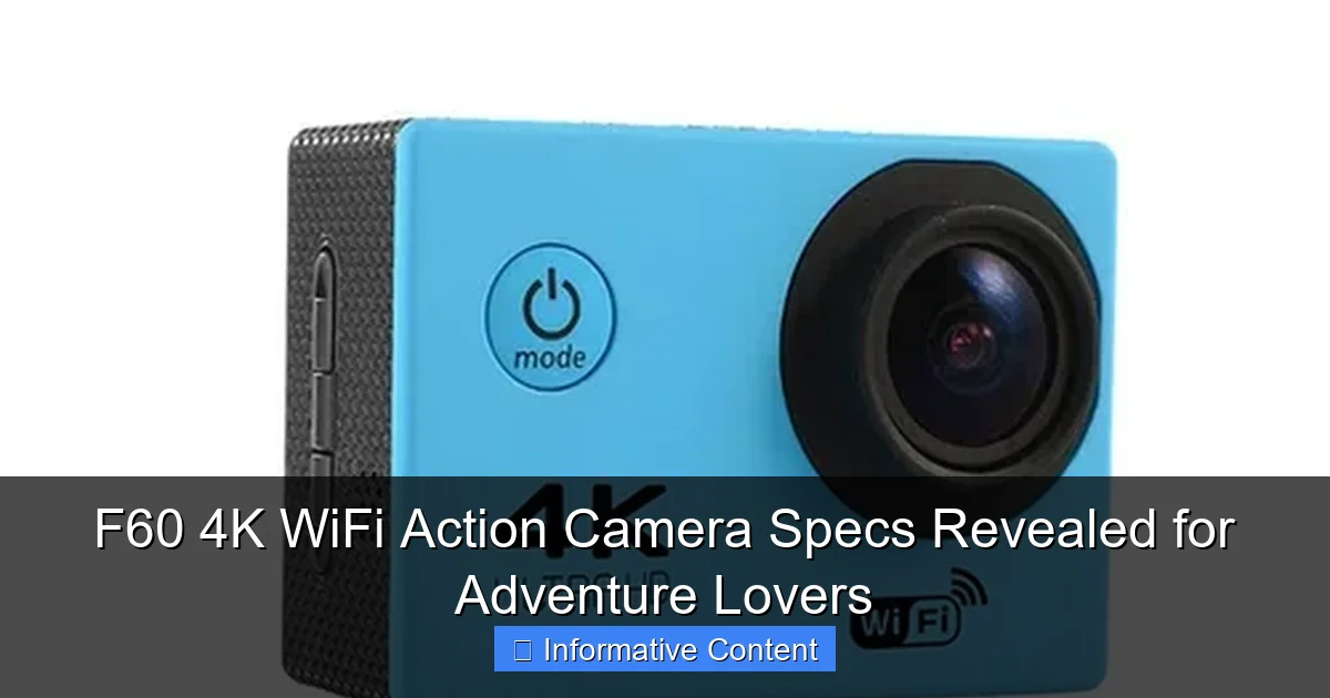 F60 4K WiFi Action Camera Specs Revealed for Adventure Lovers