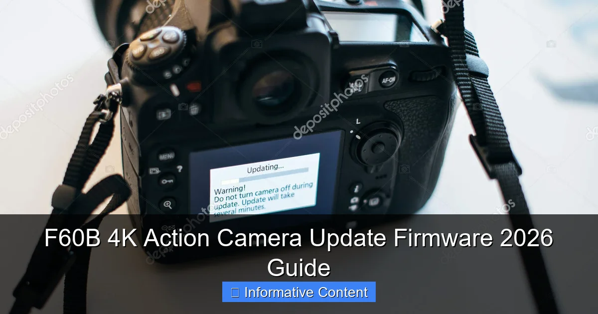 F60B 4K Action Camera Update Firmware 2026 Guide