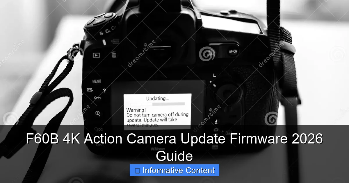 F60B 4K Action Camera Update Firmware 2026 Guide