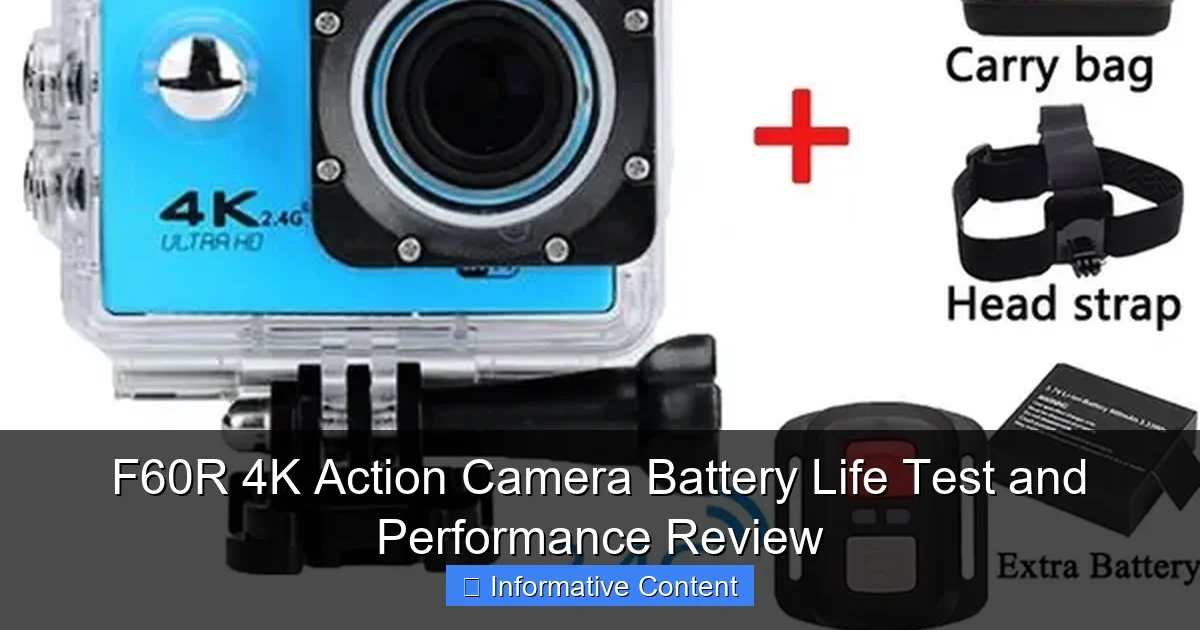 F60R 4K Action Camera Battery Life Test and Performance Review