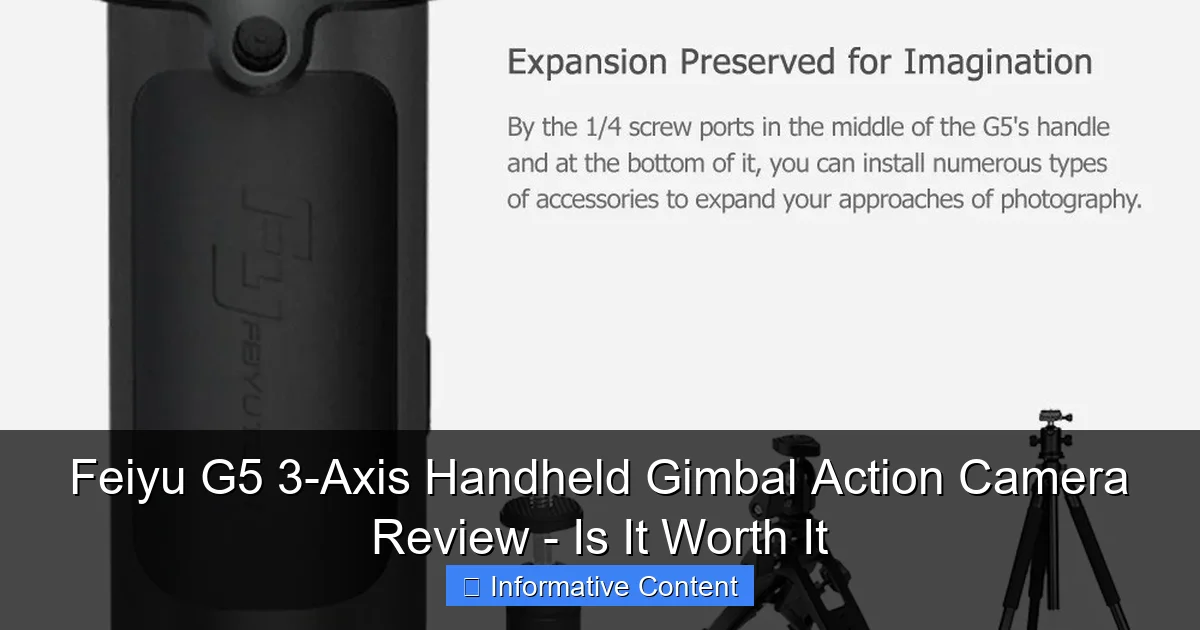 Feiyu G5 3-Axis Handheld Gimbal Action Camera Review - Is It Worth It