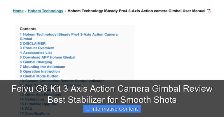 Feiyu G6 Kit 3 Axis Action Camera Gimbal Review Best Stabilizer for Smooth Shots