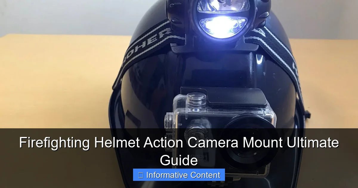 Firefighting Helmet Action Camera Mount Ultimate Guide
