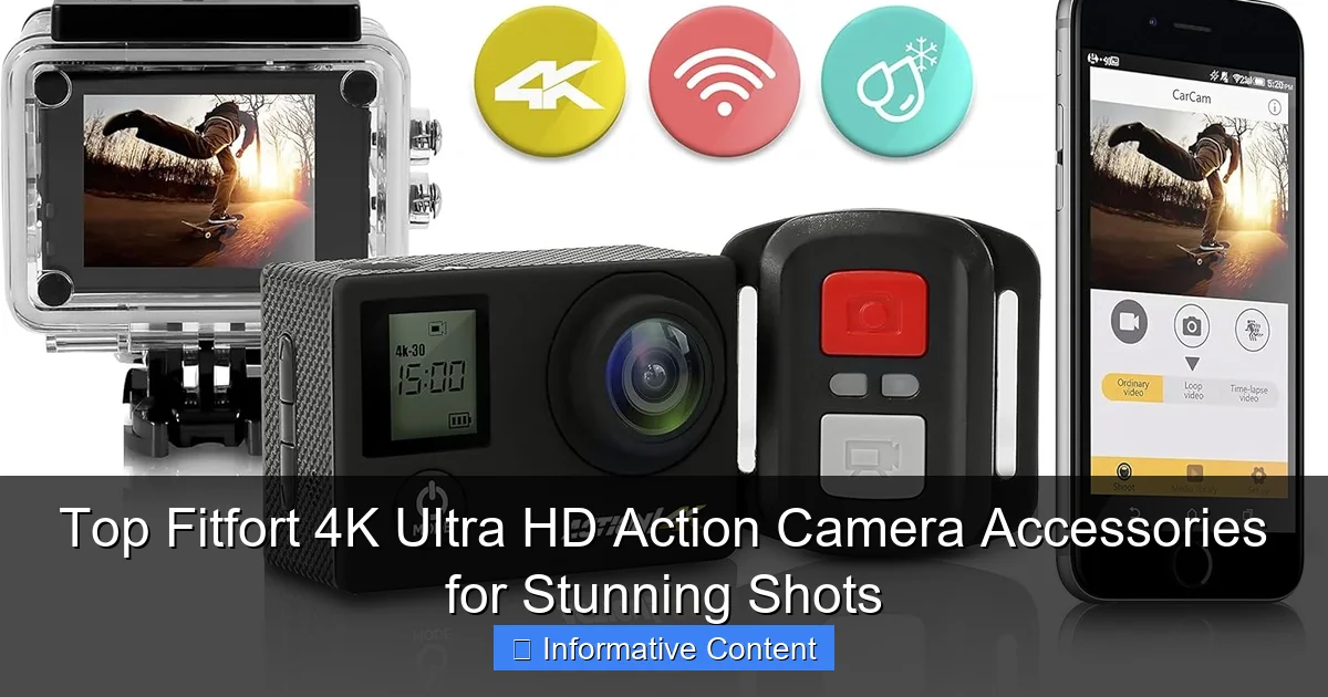 Top Fitfort 4K Ultra HD Action Camera Accessories for Stunning Shots