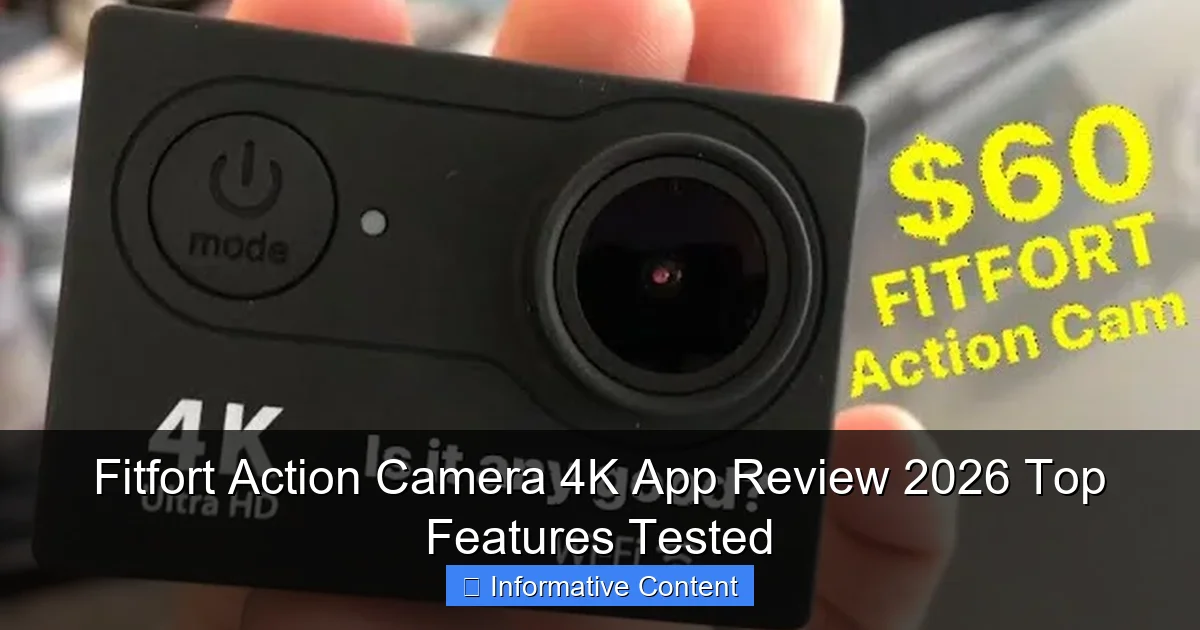 Fitfort Action Camera 4K App Review 2026 Top Features Tested