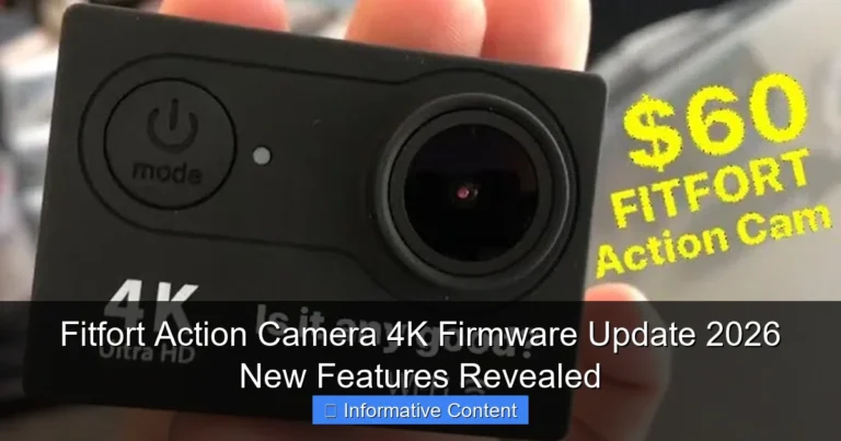 Fitfort Action Camera 4K Firmware Update 2026 New Features Revealed