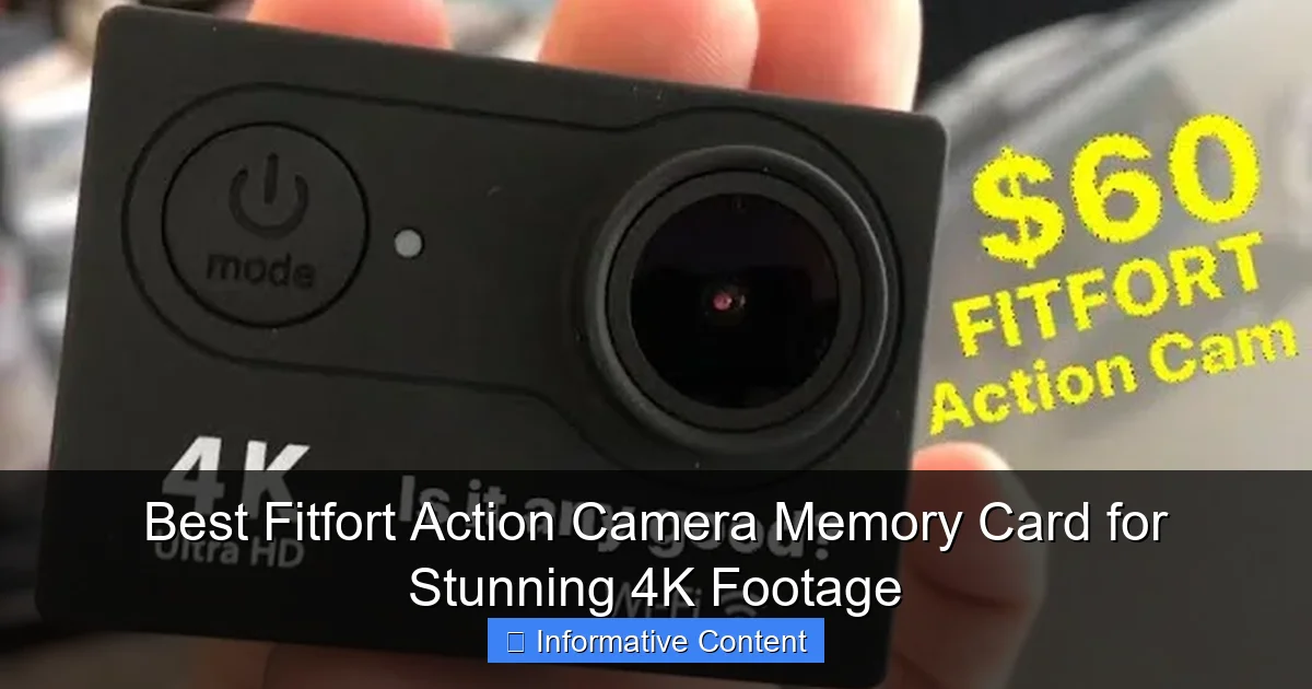 Best Fitfort Action Camera Memory Card for Stunning 4K Footage