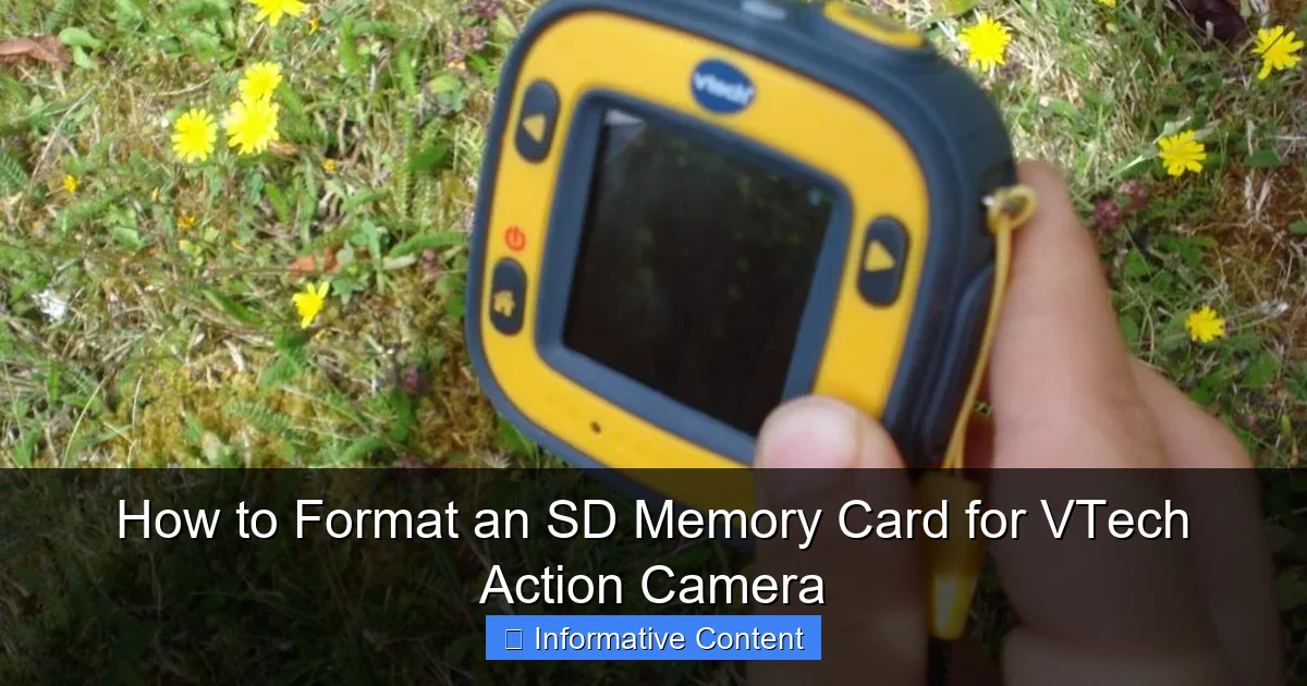 How to Format an SD Memory Card for VTech Action Camera
