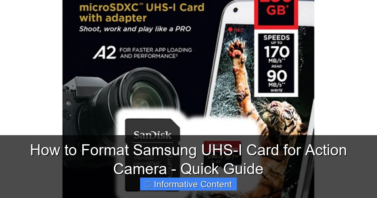 How to Format Samsung UHS-I Card for Action Camera - Quick Guide