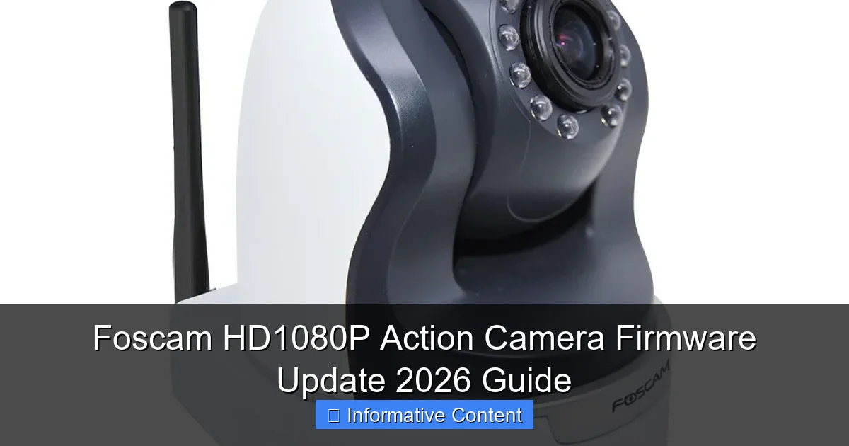Foscam HD1080P Action Camera Firmware Update 2026 Guide