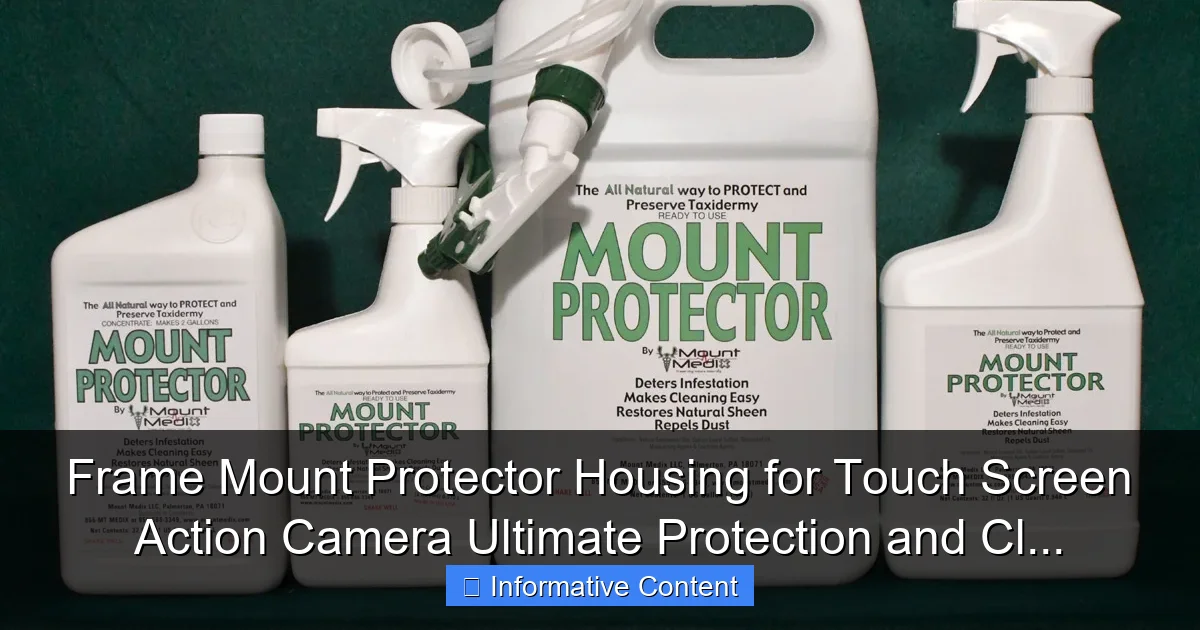 Frame Mount Protector Housing for Touch Screen Action Camera Ultimate Protection and Cl...