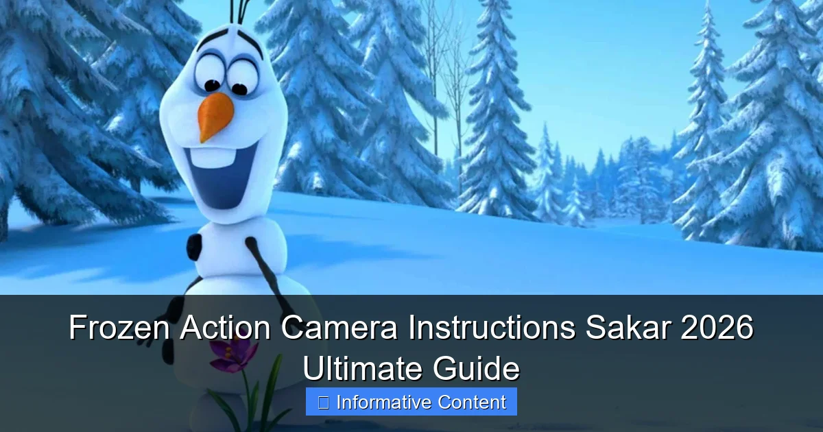 Frozen Action Camera Instructions Sakar 2026 Ultimate Guide