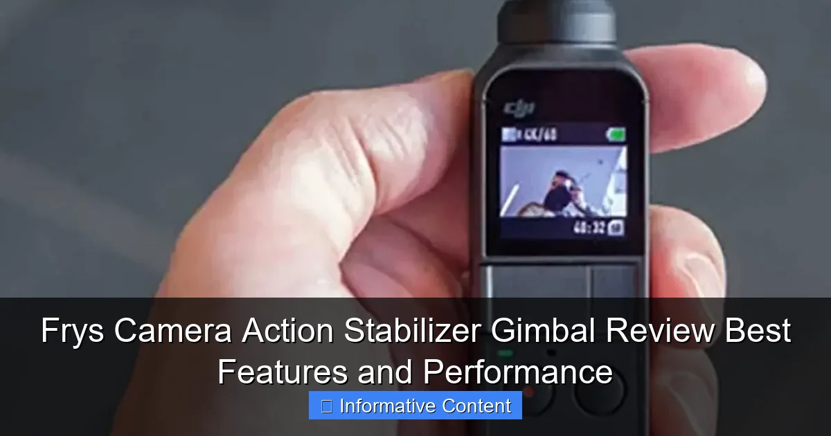 Frys Camera Action Stabilizer Gimbal Review Best Features and Performance