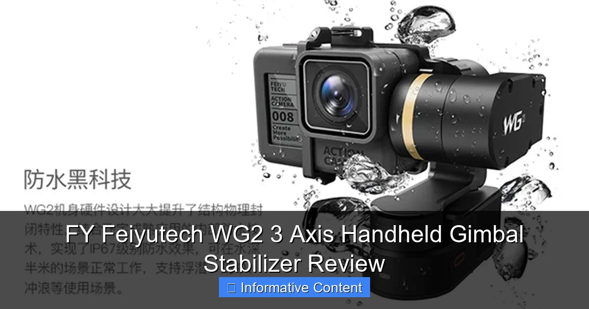 FY Feiyutech WG2 3 Axis Handheld Gimbal Stabilizer Review