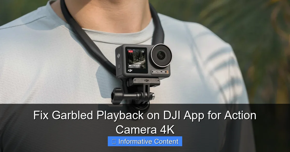 Fix Garbled Playback on DJI App for Action Camera 4K