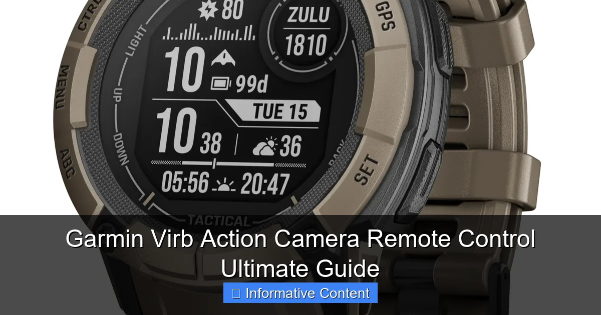 Garmin Virb Action Camera Remote Control Ultimate Guide