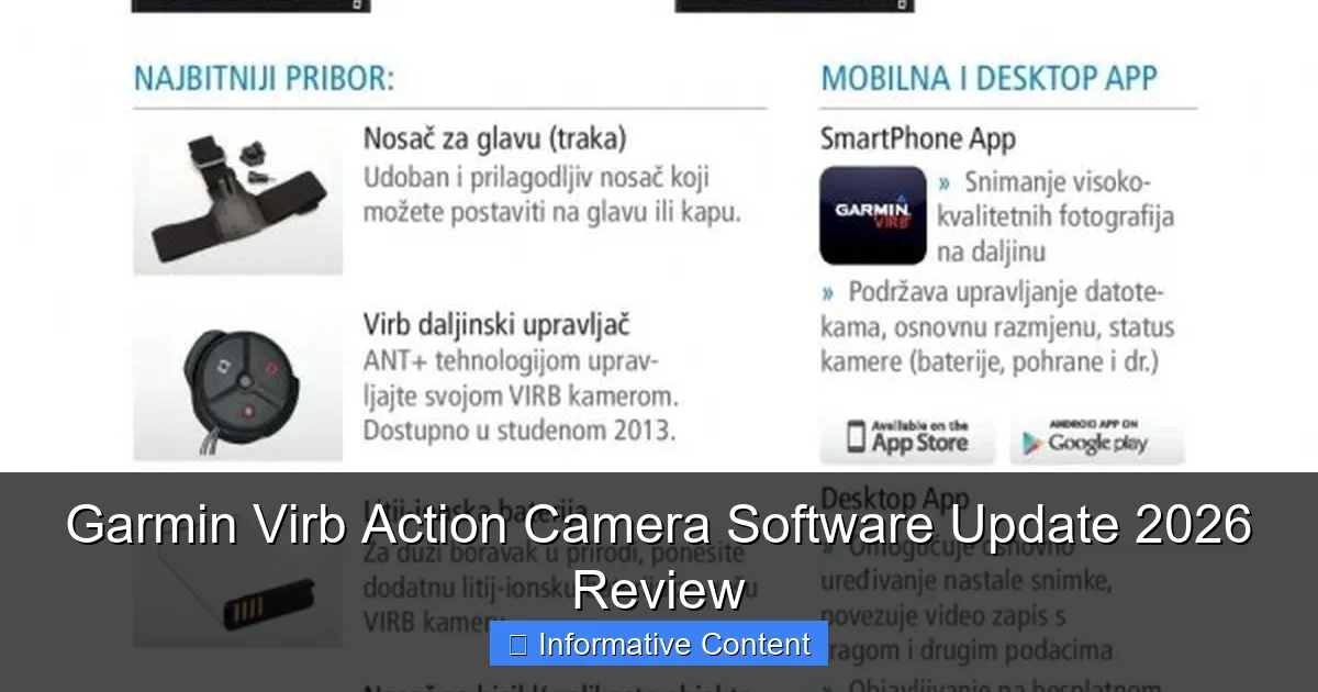 Garmin Virb Action Camera Software Update 2026 Review