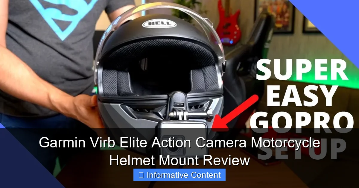 Garmin Virb Elite Action Camera Motorcycle Helmet Mount Review