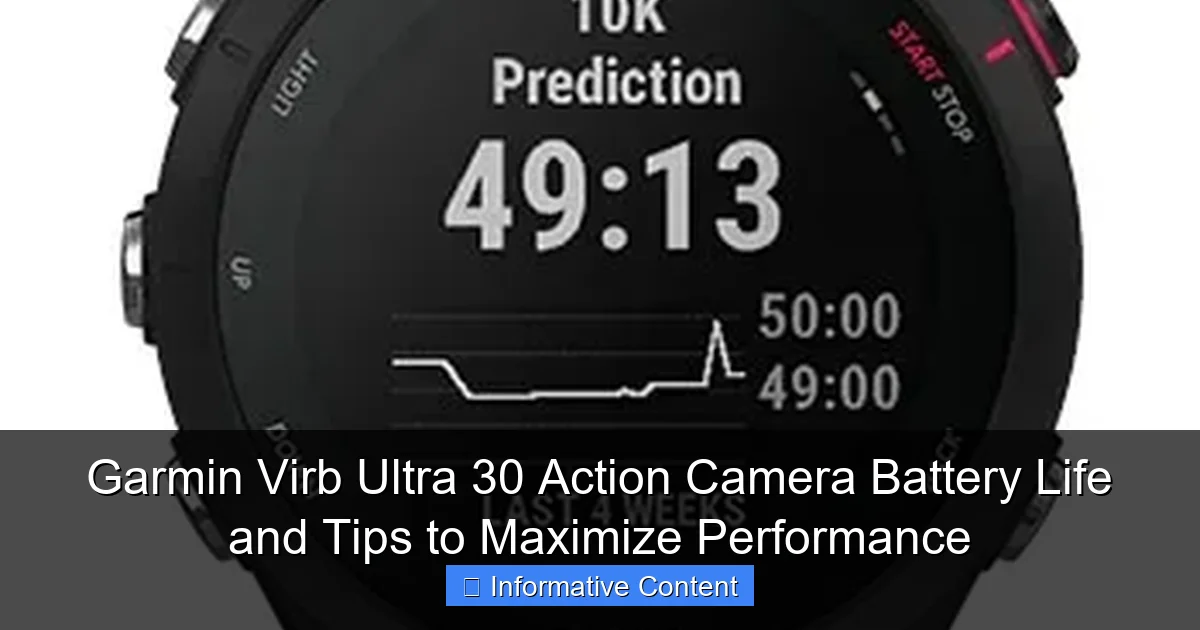 Garmin Virb Ultra 30 Action Camera Battery Life and Tips to Maximize Performance