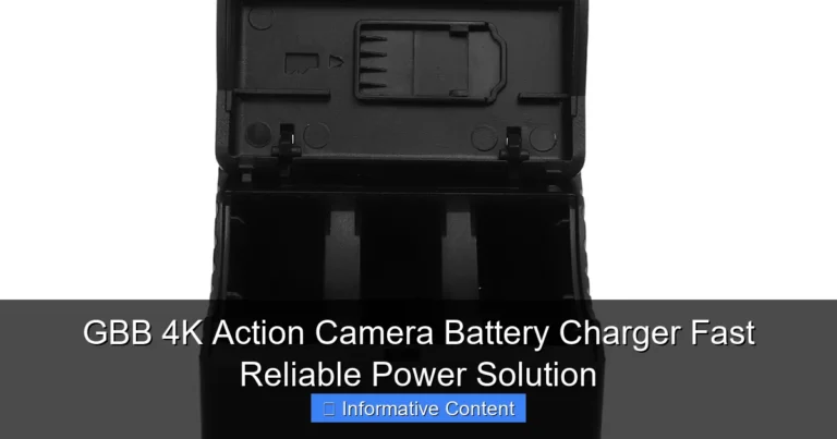 GBB 4K Action Camera Battery Charger Fast Reliable Power Solution