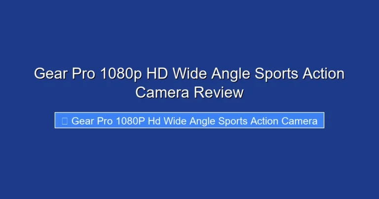 Gear Pro 1080p HD Wide Angle Sports Action Camera Review