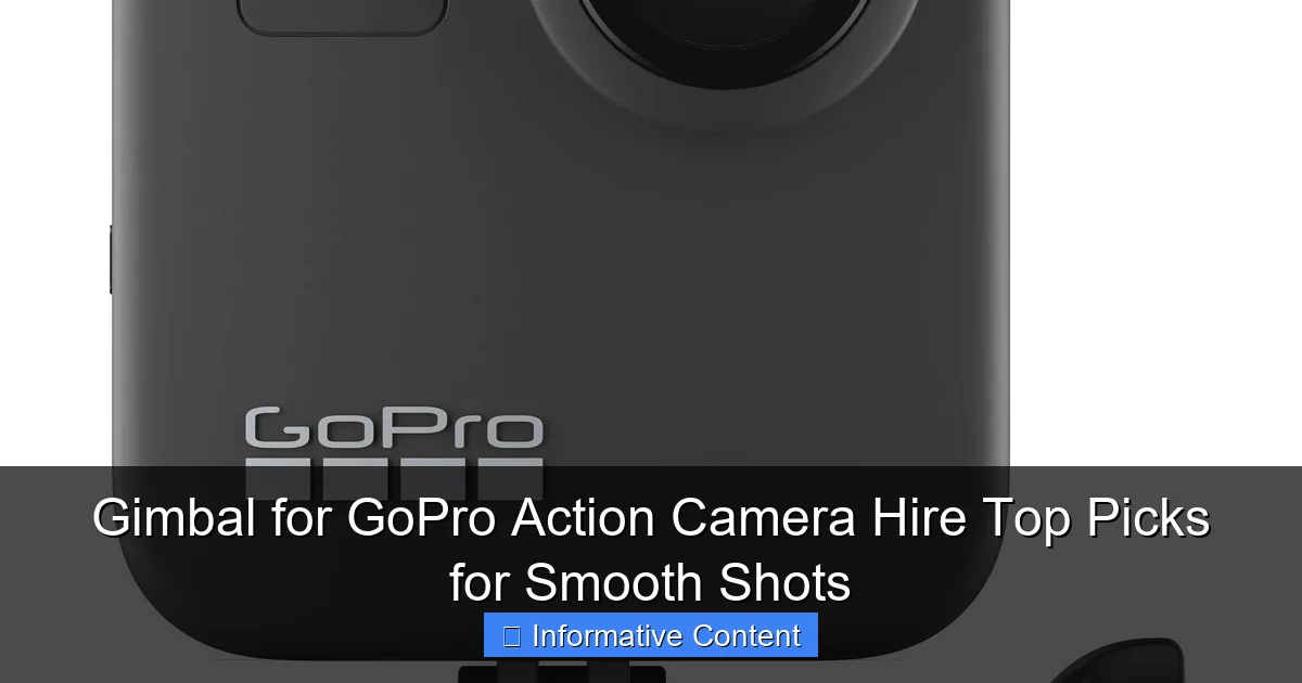 Gimbal for GoPro Action Camera Hire Top Picks for Smooth Shots