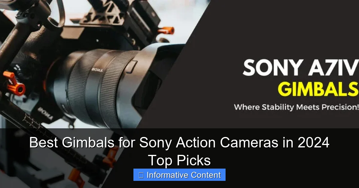 Best Gimbals for Sony Action Cameras in 2024 Top Picks
