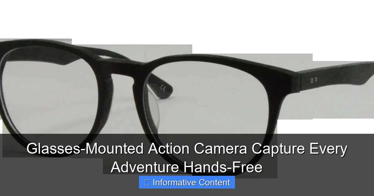 Glasses-Mounted Action Camera Capture Every Adventure Hands-Free