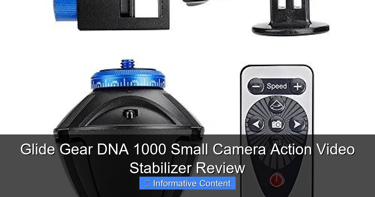 Glide Gear DNA 1000 Small Camera Action Video Stabilizer Review